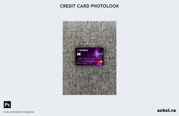 цифровая загрузка Великобритания NatWest Bank Mastercard Photolook передний шабл